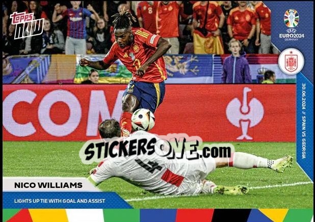 Sticker Nico Williams - Now UEFA Euro 2024
 n. 37 - Topps