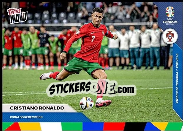 Sticker Cristiano Ronaldo - Now UEFA Euro 2024
 n. 40 - Topps