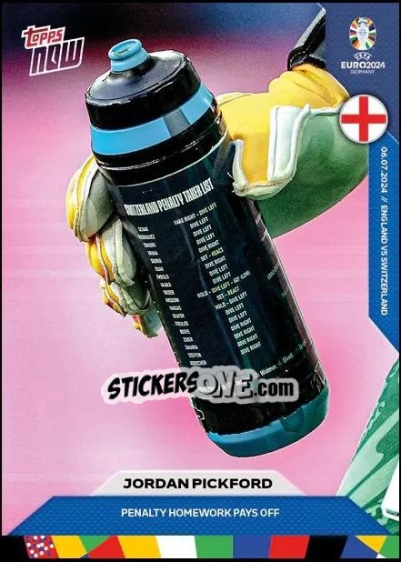 Sticker Jordan Pickford - Now UEFA Euro 2024
 n. 48 - Topps