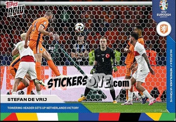 Sticker Stefan de Vrij - Now UEFA Euro 2024
 n. 50 - Topps