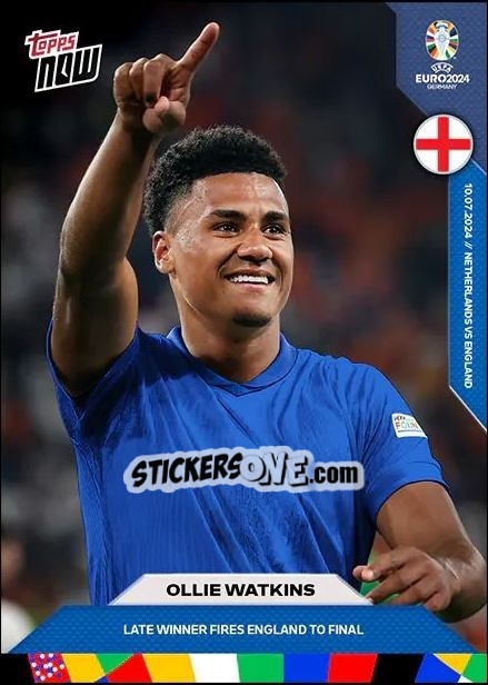 Sticker Ollie Watkins - Now UEFA Euro 2024
 n. 57 - Topps