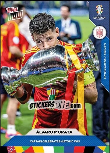 Sticker Álvaro Morata - Now UEFA Euro 2024
 n. 61 - Topps
