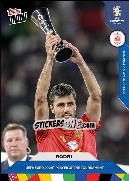 Sticker Rodri - Now UEFA Euro 2024
 n. 63 - Topps