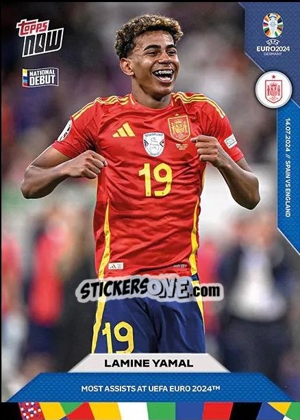 Sticker Lamine Yamal - Now UEFA Euro 2024
 n. 67 - Topps