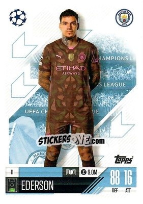 Sticker Ederson - Uefa Champions League & Europa League 2024-2025. Match Attax n. 11 - Topps
