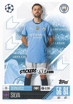 Sticker Bernardo Silva - Uefa Champions League & Europa League 2024-2025. Match Attax n. 23 - Topps