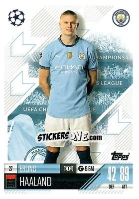 Sticker Erling Haaland - Uefa Champions League & Europa League 2024-2025. Match Attax n. 27 - Topps