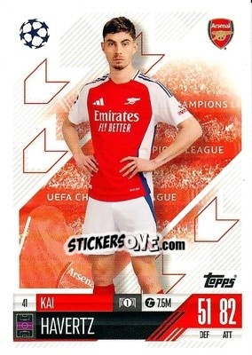 Sticker Kai Havertz - Uefa Champions League & Europa League 2024-2025. Match Attax n. 41 - Topps