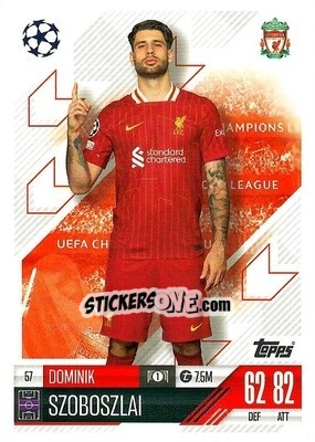 Sticker Dominik Szoboszlai - Uefa Champions League & Europa League 2024-2025. Match Attax n. 57 - Topps