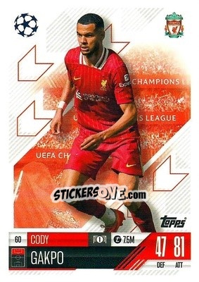 Sticker Cody Gakpo - Uefa Champions League & Europa League 2024-2025. Match Attax n. 60 - Topps