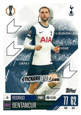 Sticker Rodrigo Bentancur - Uefa Champions League & Europa League 2024-2025. Match Attax n. 74 - Topps