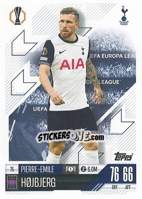 Sticker Pierre-Emile Højbjerg - Uefa Champions League & Europa League 2024-2025. Match Attax n. 75 - Topps