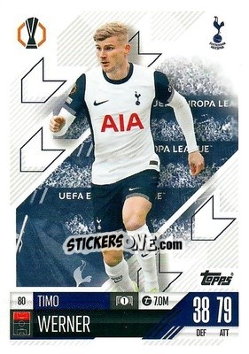 Sticker Timo Werner - Uefa Champions League & Europa League 2024-2025. Match Attax n. 80 - Topps