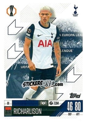 Sticker Richarlison - Uefa Champions League & Europa League 2024-2025. Match Attax n. 81 - Topps