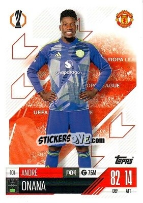 Sticker André Onana - Uefa Champions League & Europa League 2024-2025. Match Attax n. 101 - Topps