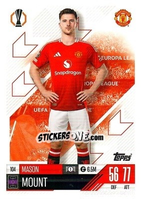 Sticker Mason Mount - Uefa Champions League & Europa League 2024-2025. Match Attax n. 104 - Topps