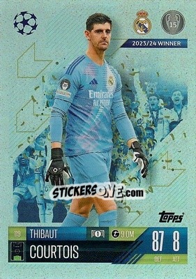 Sticker Thibaut Courtois - Uefa Champions League & Europa League 2024-2025. Match Attax n. 119 - Topps