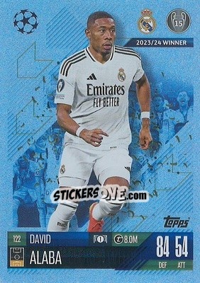 Sticker David Alaba - Uefa Champions League & Europa League 2024-2025. Match Attax n. 122 - Topps