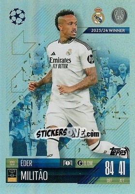 Sticker Eder Militao - Uefa Champions League & Europa League 2024-2025. Match Attax n. 123 - Topps