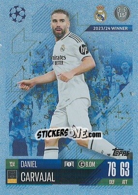 Sticker Daniel Carvajal - Uefa Champions League & Europa League 2024-2025. Match Attax n. 124 - Topps