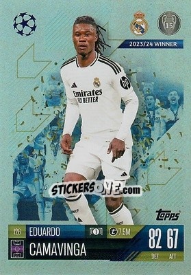 Sticker Eduardo Camavinga - Uefa Champions League & Europa League 2024-2025. Match Attax n. 126 - Topps