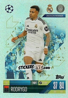 Sticker Rodrygo - Uefa Champions League & Europa League 2024-2025. Match Attax n. 135 - Topps