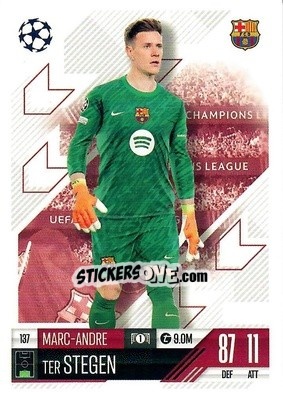 Cromo Marc-Andre ter Stegen - Uefa Champions League & Europa League 2024-2025. Match Attax n. 137 - Topps