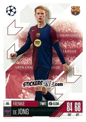 Sticker Frenkie de Jong - Uefa Champions League & Europa League 2024-2025. Match Attax n. 145 - Topps