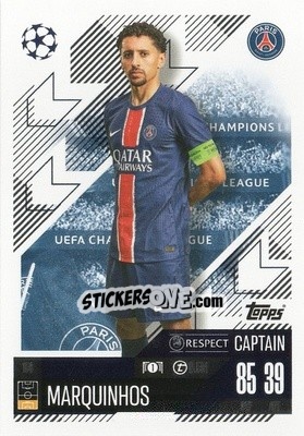Sticker Marquinhos - Uefa Champions League & Europa League 2024-2025. Match Attax n. 158 - Topps