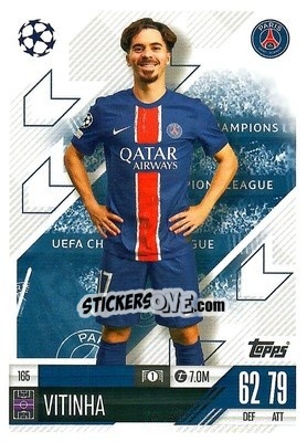 Sticker Vitinha - Uefa Champions League & Europa League 2024-2025. Match Attax n. 165 - Topps