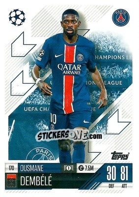 Sticker Ousmane Dembele - Uefa Champions League & Europa League 2024-2025. Match Attax n. 170 - Topps