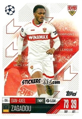 Sticker Dan-Axel Zagadou - Uefa Champions League & Europa League 2024-2025. Match Attax n. 174 - Topps