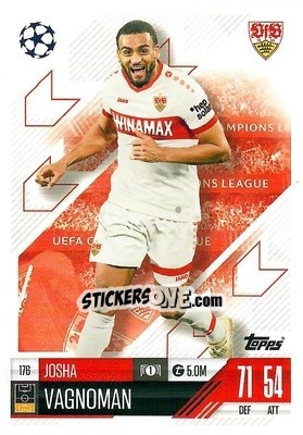Sticker Josha Vagnoman - Uefa Champions League & Europa League 2024-2025. Match Attax n. 176 - Topps