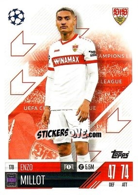 Sticker Enzo Millot - Uefa Champions League & Europa League 2024-2025. Match Attax n. 178 - Topps