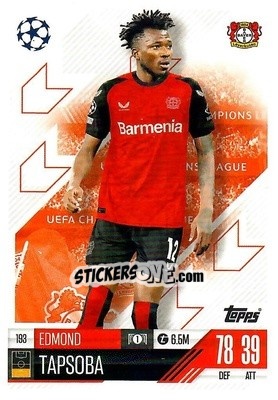 Sticker Edmond Tapsoba - Uefa Champions League & Europa League 2024-2025. Match Attax n. 193 - Topps