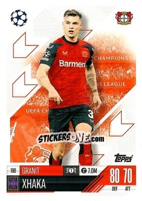 Sticker Granit Xhaka - Uefa Champions League & Europa League 2024-2025. Match Attax n. 198 - Topps