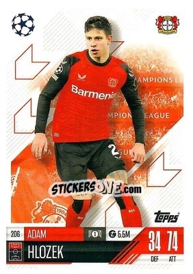 Sticker Adam Hložek - Uefa Champions League & Europa League 2024-2025. Match Attax n. 206 - Topps