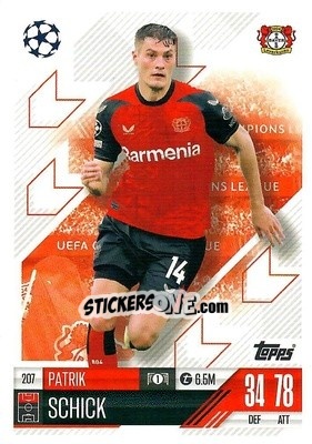 Sticker Patrik Schick - Uefa Champions League & Europa League 2024-2025. Match Attax n. 207 - Topps