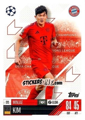 Sticker Min-jae Kim - Uefa Champions League & Europa League 2024-2025. Match Attax n. 212 - Topps