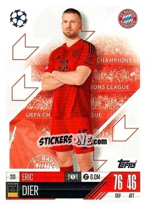 Sticker Eric Dier - Uefa Champions League & Europa League 2024-2025. Match Attax n. 213 - Topps