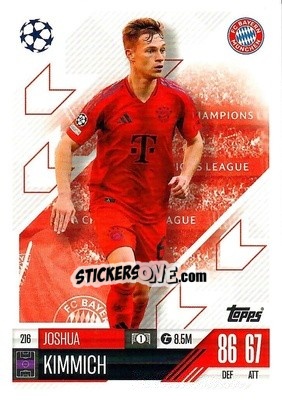 Sticker Joshua Kimmich - Uefa Champions League & Europa League 2024-2025. Match Attax n. 216 - Topps