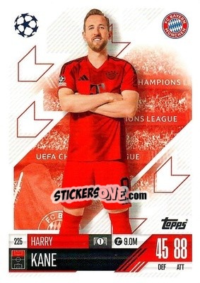 Sticker Harry Kane - Uefa Champions League & Europa League 2024-2025. Match Attax n. 225 - Topps