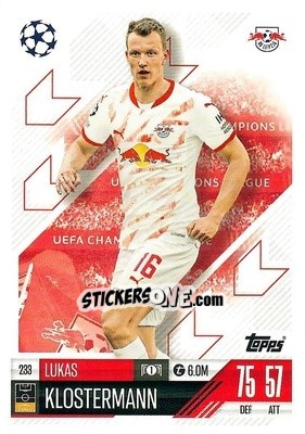 Sticker Lukas Klostermann - Uefa Champions League & Europa League 2024-2025. Match Attax n. 233 - Topps