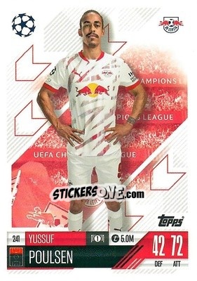 Sticker Yussuf Poulsen - Uefa Champions League & Europa League 2024-2025. Match Attax n. 241 - Topps