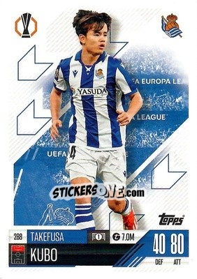 Sticker Takefusa Kubo - Uefa Champions League & Europa League 2024-2025. Match Attax n. 288 - Topps
