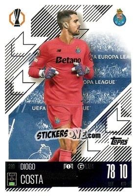 Sticker Diogo Costa - Uefa Champions League & Europa League 2024-2025. Match Attax n. 290 - Topps