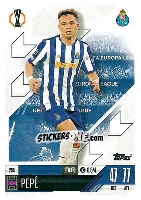 Sticker Pepe - Uefa Champions League & Europa League 2024-2025. Match Attax n. 295 - Topps