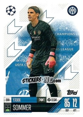 Sticker Yann Sommer - Uefa Champions League & Europa League 2024-2025. Match Attax n. 299 - Topps