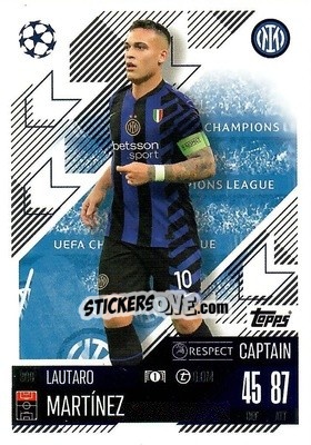 Sticker Lautaro Martinez - Uefa Champions League & Europa League 2024-2025. Match Attax n. 306 - Topps