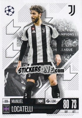 Sticker Manuel Locatelli - Uefa Champions League & Europa League 2024-2025. Match Attax n. 328 - Topps